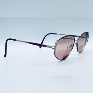 Vintage Altair Eyewear 1015 Purple Grey Oval Sunglasses Frames Only